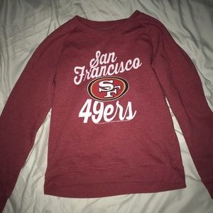 Vintage Red 49ers Pull over sweatshirt